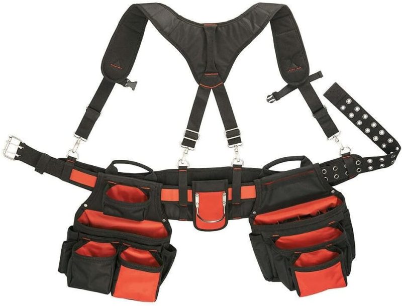 30-53-Inch 24-Pocket Suspension Rig Contractor Work Belt with Nylon Material and 24 Pockets