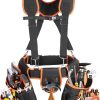 Tool Belt With Suspenders, 22 Pockets Tool Bag, Multi-Functional Adjustable Waist Tool Belt, Heavy Duty Tool Organizer for Framers, Carpenter, Electrician,Construction