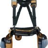 Carpenter Tool Belt with Suspenders Pro Framer Suspension Tool Rig for Construction Contractors and Electrician,Khaki