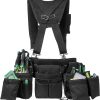 Tool Belt with Suspenders - Heavy Duty Tool Vest with Multiple Tool Pouches and Waist Support, Ideal Tool Organizer for Carpenters, Electricians, and Gardening