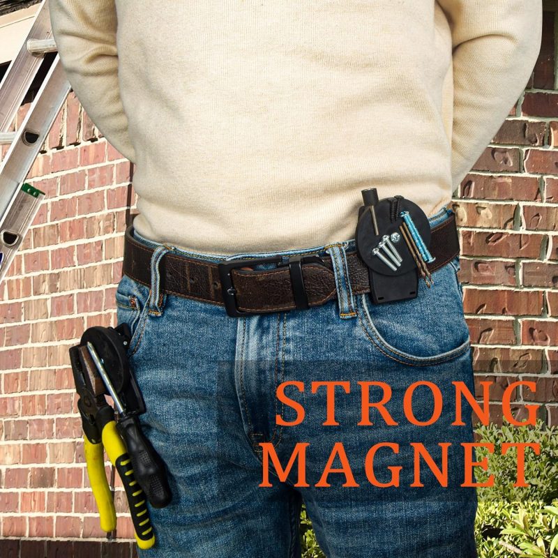 Magnetic Belt Tool Holder 35LB Strong Magnet Clip on Pocket Bag Apron Strap Backpack Organizer for Screws Nails Hatchet Hammer Wrench Drill Pliers Hive Tool - Image 2